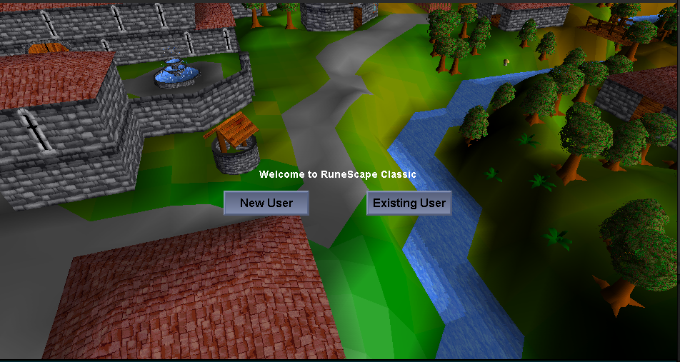 Login screen